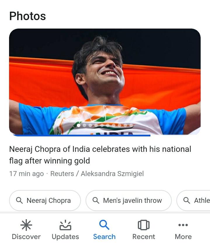 Syed Vali Khadri alias Neta (@maroofneta) on Twitter photo History Made!!!
Congratulations India..
It's the pridest moments for all Indians!!! We won gold!!! We made it!!!! Congratulations to <a href="/Neeraj_chopra1/">Neeraj Chopra</a>
It's so true that "Sabr Ka phal meetha hota hai"
Let's Celebrate,Let's Share joy!! Victory!!
#NeerajChopra History Made!!!
Congratulations India..
It's the pridest moments for all Indians!!! We won gold!!! We made it!!!! Congratulations to <a href="/Neeraj_chopra1/">Neeraj Chopra</a>
It's so true that "Sabr Ka phal meetha hota hai"
Let's Celebrate,Let's Share joy!! Victory!!
#NeerajChopra