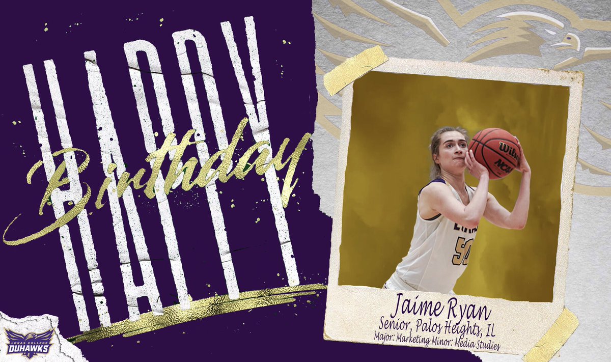 DuhawkWBB's tweet photo. ‼️BIRTHDAY ALERT‼️
Happy Birthday to Senior @jaimeryan21! 🤍🎊💜🎉💛 https://t.co/ET8JpYjfCp