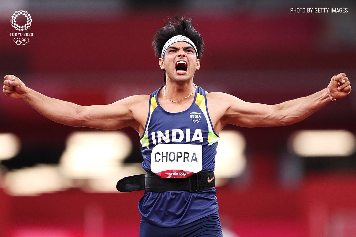 DianaPenty's tweet photo. The man with a GOLDen arm!!
Congratulations @Neeraj_chopra1  👏🏽♥️🇮🇳💪🏽
Superrrr proud and happy! 🥳 https://t.co/ya9rLTuAeS
