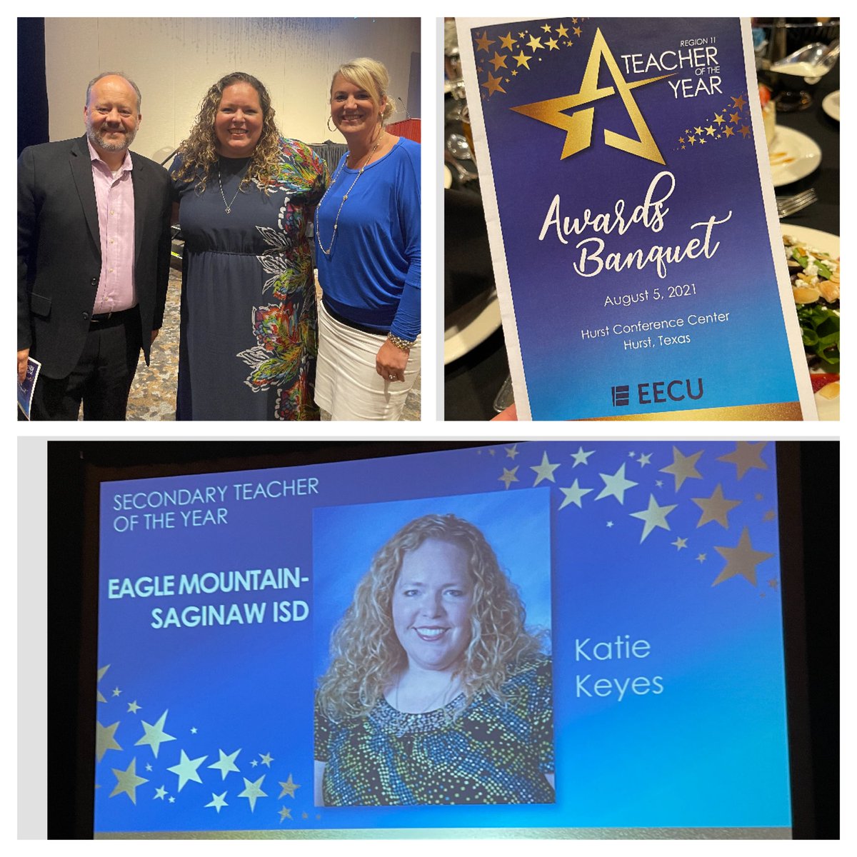 Great evening celebrating the teachers of the year from each district in Region XI! We are #bosproud of our very own <a href="/katiekeyes227/">Katie Keyes</a> for her representation of BOS and <a href="/EMSISD/">EMS ISD</a> #BOStrong #livingalegacy