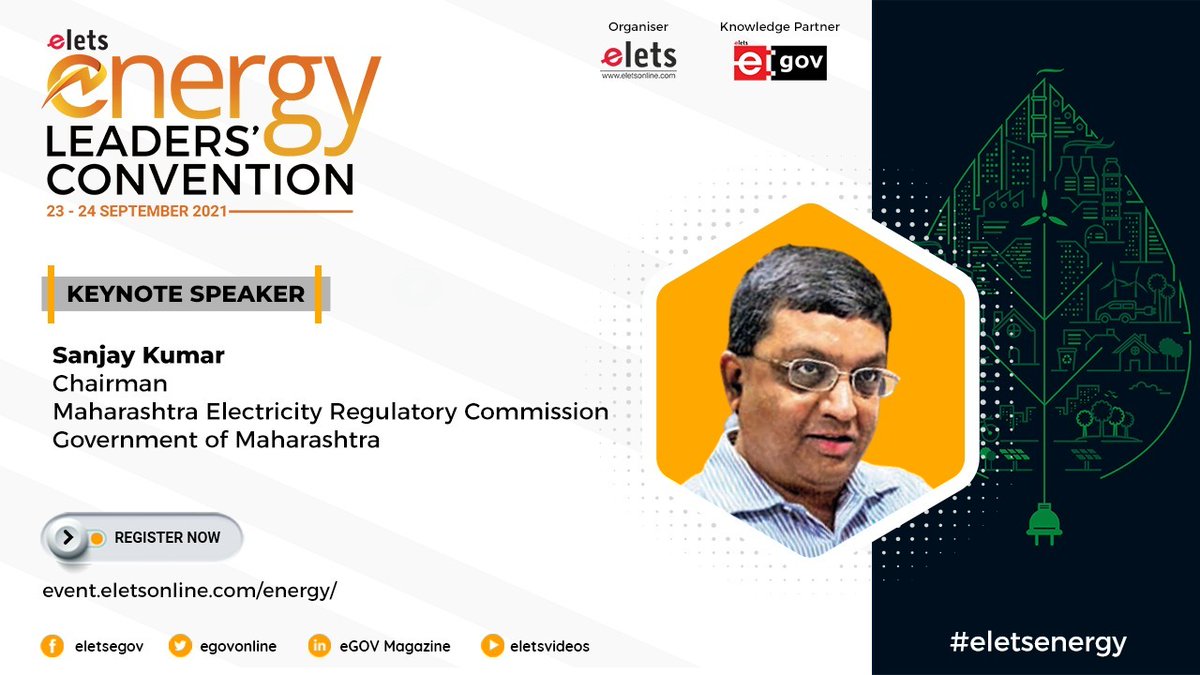 egovonline's tweet photo. Watch Sanjay Kumar, Chairman, MERC, #Maharashtra, as he deliberates on how India's #energy sector is adopting #technology to bring in a paradigm shift.
Join Elets Energy Leaders' Convention on 23-24 Sept. Register here: https://t.co/TOZ1MiE5yF
#eletsenergy https://t.co/5yZoOkOypJ