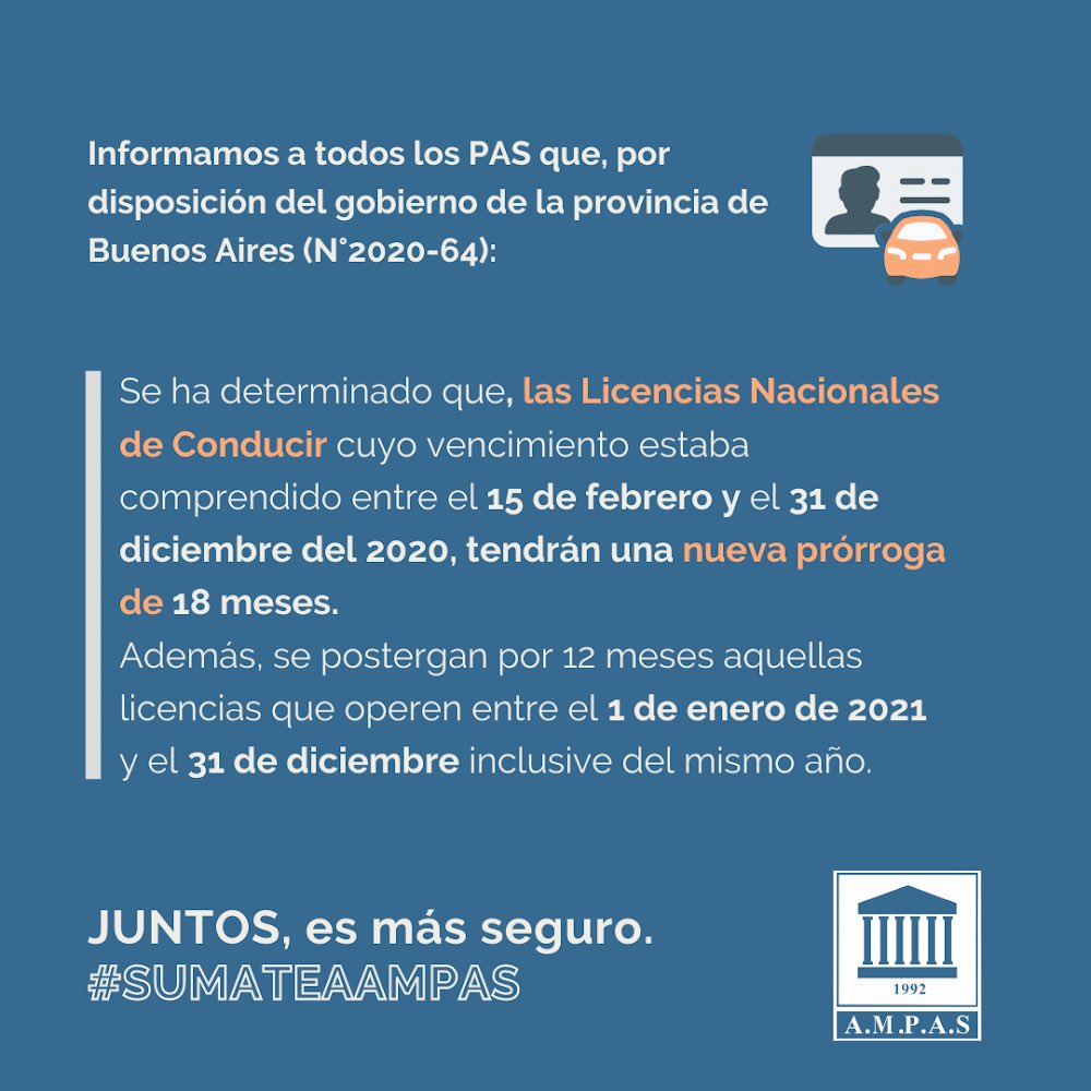 ampasoficial's tweet photo. ¡𝐍𝐔𝐄𝐕𝐀 𝐏𝐑𝐎́𝐑𝐑𝐎𝐆𝐀! - Licencia Nacional de Conducir 🚗

Como 𝗣𝗿𝗼𝗱𝘂𝗰𝘁𝗼𝗿 𝗔𝘀𝗲𝘀𝗼𝗿 𝗱𝗲 𝗦𝗲𝗴𝘂𝗿𝗼𝘀, es muy importante mantener informados a nuestros clientes acerca de la actualización permanente y renovación de las Licencias Nacionales de Conducir! https://t.co/4j3tvNKISo