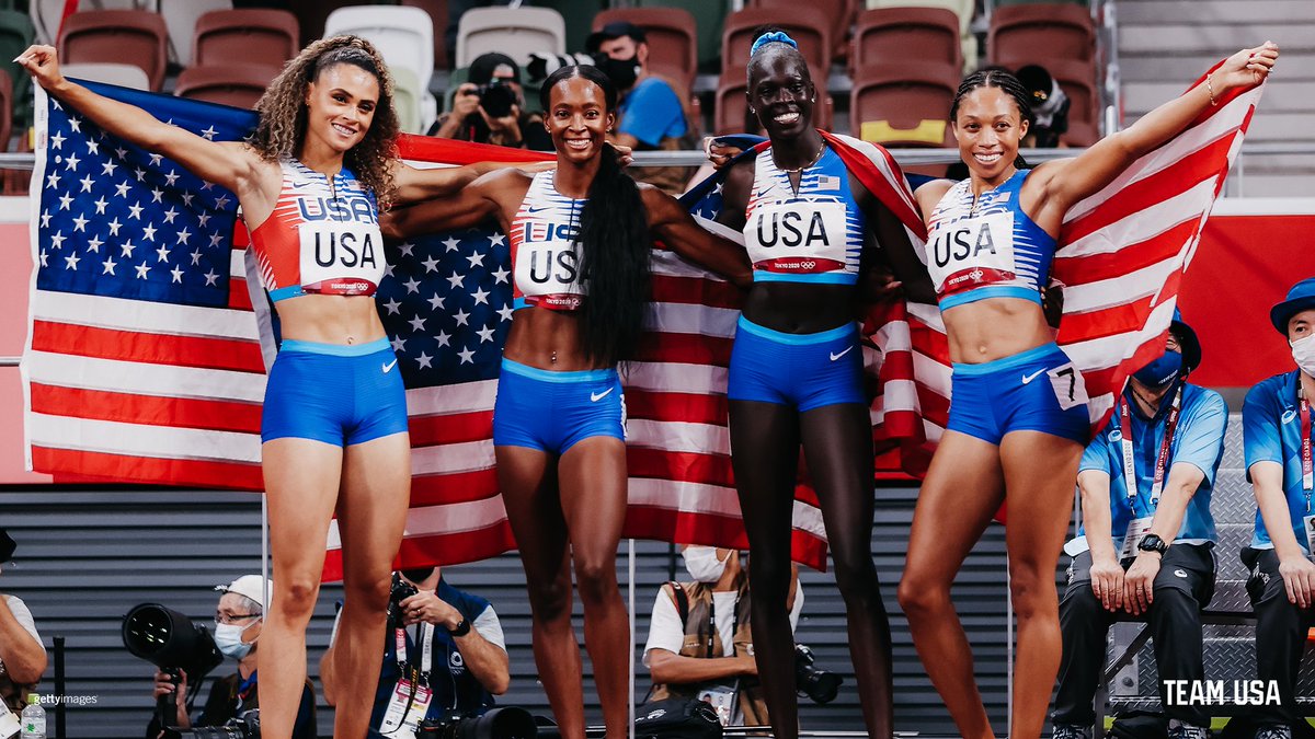 TeamUSA's tweet image. This team. Simply incredible. 🇺🇸🇺🇸🇺🇸🇺🇸 #TokyoOlympics