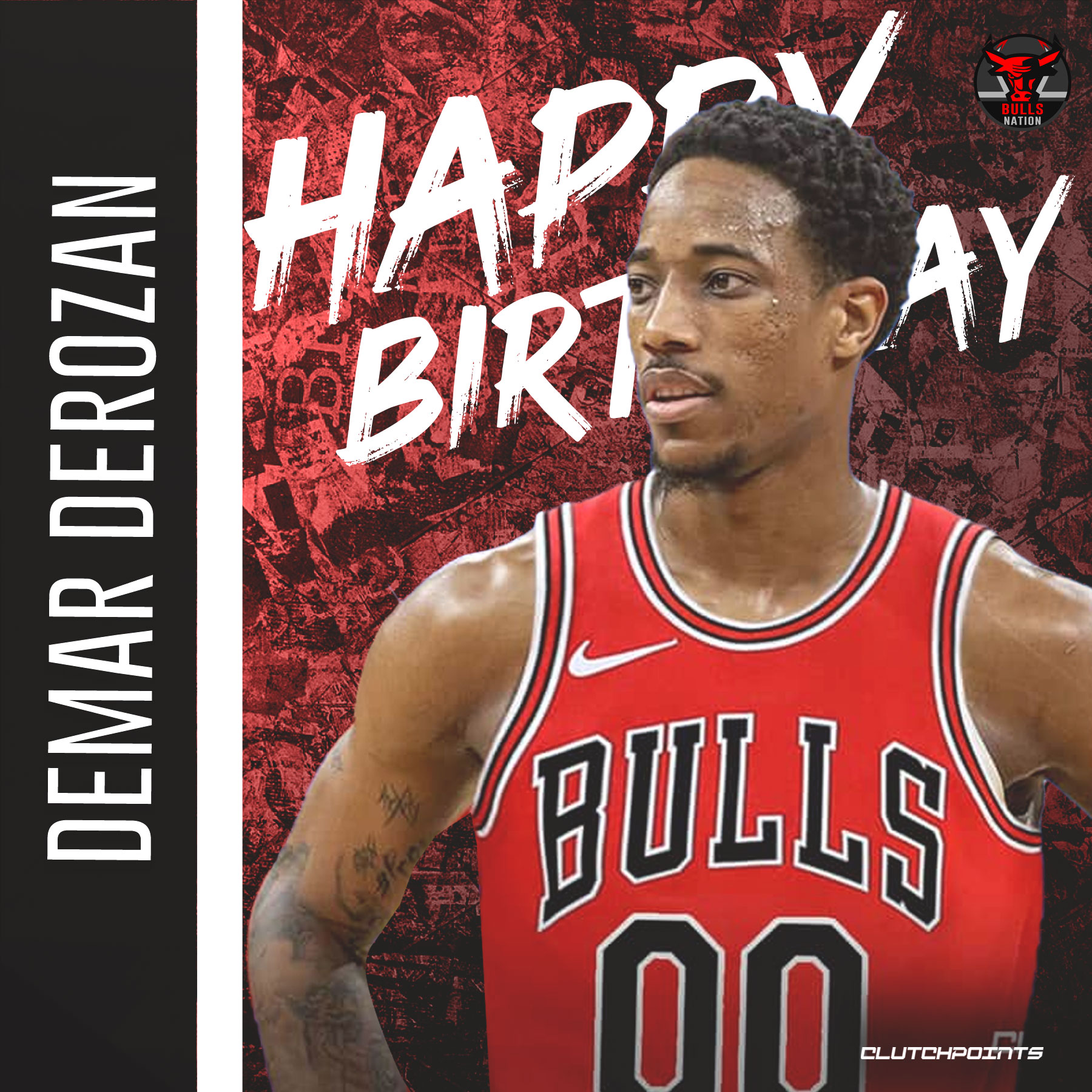 Bulls Nation, let\s all greet DeMar DeRozan a happy 32nd birthday! We can\t wait to see you play soon, DeMar 