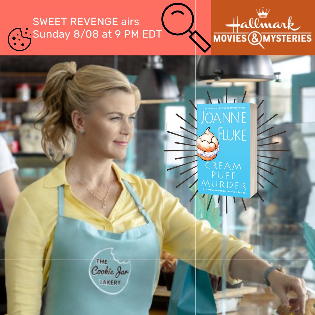Check your local listing for SWEET REVENGE, the <a href="/hallmarkmovie/">Hallmark Movies & Mysteries</a>'s adaptation of CREAM PUFF MURDER by <a href="/JoanneFluke/">Joanne Fluke</a>, airing tonight! ow.ly/MYBC50FKvo7