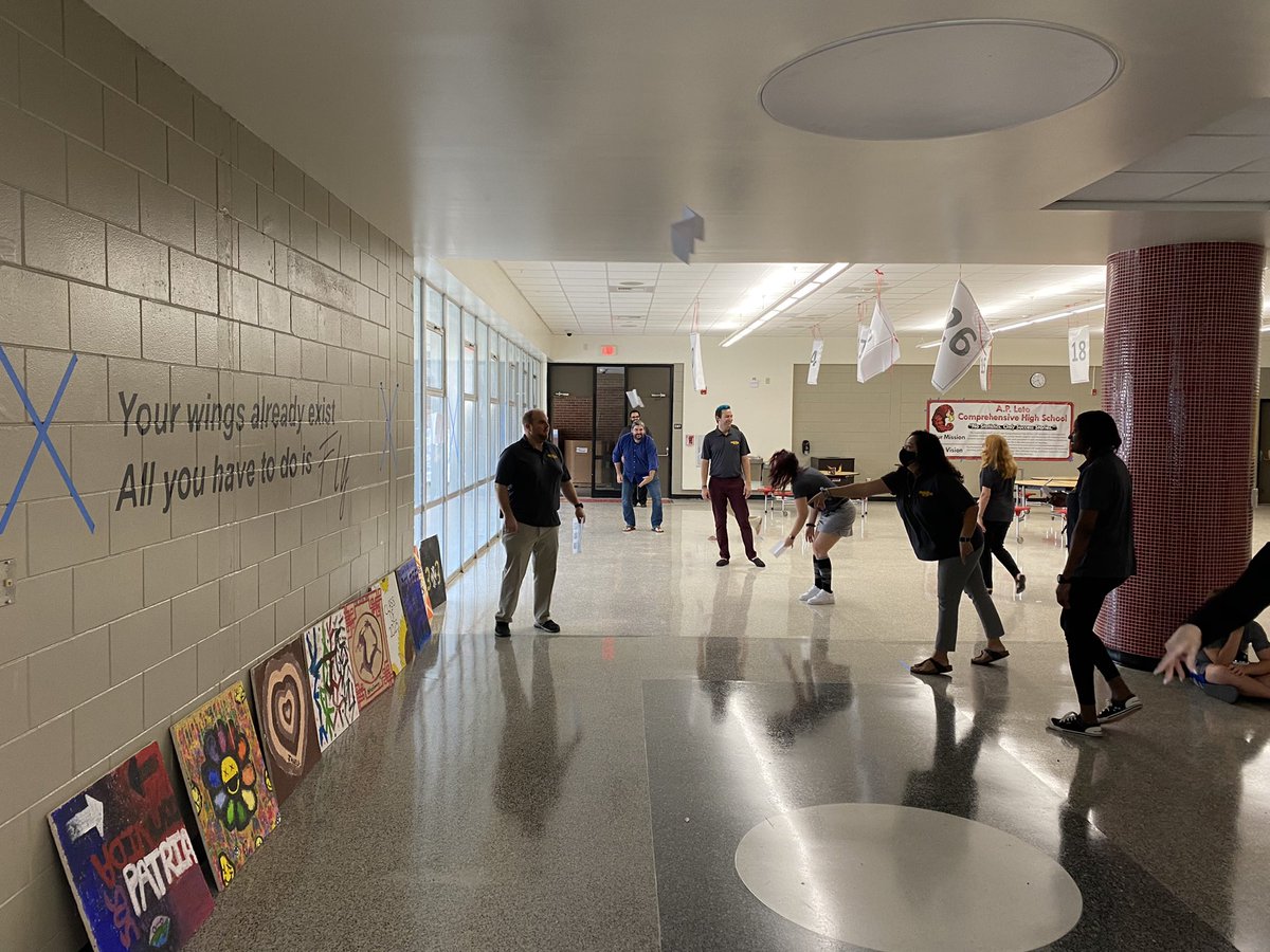 This yr, our theme is Destination: Excellence! We figured there’s no better way 2 get started than 2 have our teachers craft their own planes! While focusing on acceleration &amp; making up unfinished learning in the air, we used this activity to show the importance of scaffolding.
