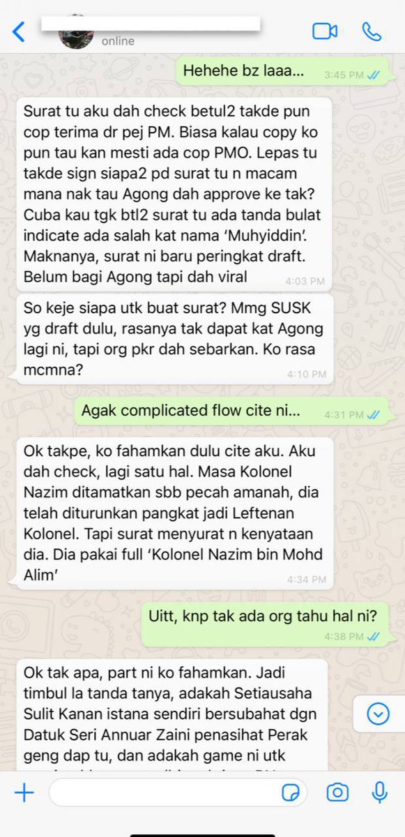 heart_annisa's tweet photo. Pekara macam ni lah yg boleh memburukkan keadaan. Nama telah ditutup bagi isu keselamatan. Kita yg kasihkan pada YDP Agong pasti risau pegawai2 yg tak amanah keliling istana. Hrp ada pihak buat laporan polis berkenaan isu ini. [5 ss perbualan, sambungan] #iniadalahthread https://t.co/FjQpTjfH0q