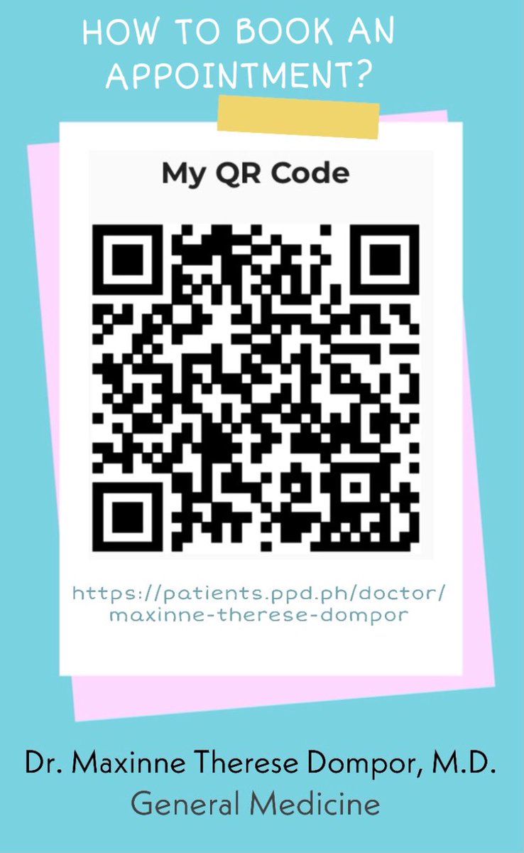 maxerdompyy's tweet image. Hi guys, since we are on ECQ, I am accepting Telemedicine consultations (no need to go out and expose yourselves). I am accepting COVID-19 mild to moderate cases. Just scan my QR code!
