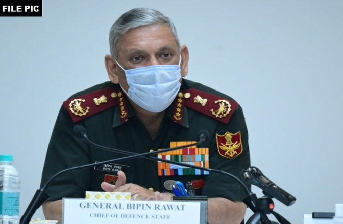 ANI's tweet photo. Neeraj Chopra has proven that when there is the will, there is a way. He has made the Armed Forces &amp; the nation proud like many other Olympians who have created history in #Tokyo2020: CDS General Bipin Rawat https://t.co/LPrc0G0goU