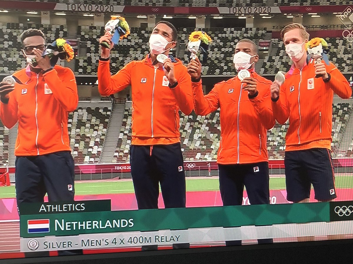 Suprise, surprise…🥈for the Dutch 4x400 relay team !!! With PAC team mate Ramsey Angela as anchorman… Wow, just wow ! New NR ! <a href="/Atletiekunie/">Atletiekunie</a>
