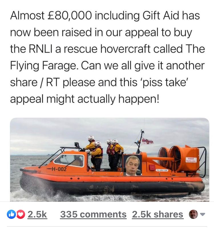 jdpoc's tweet image. They started as a joke. A piss-take.

British people are absolutely amazing because this is verging on becoming a reality.