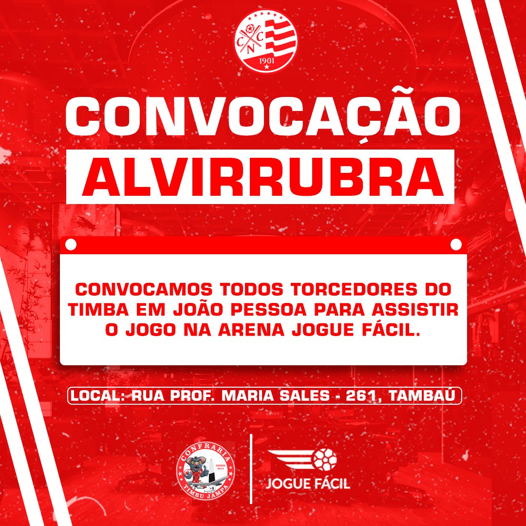 Náutico on X: Alô Nação alvirrubra de João Pessoa! Tem novidade para  vocês! Em parceria com a @joguefacil, vocês poderão assistir à todos os  jogos do Timbu na @arenajoguefacil! Além da transmissão