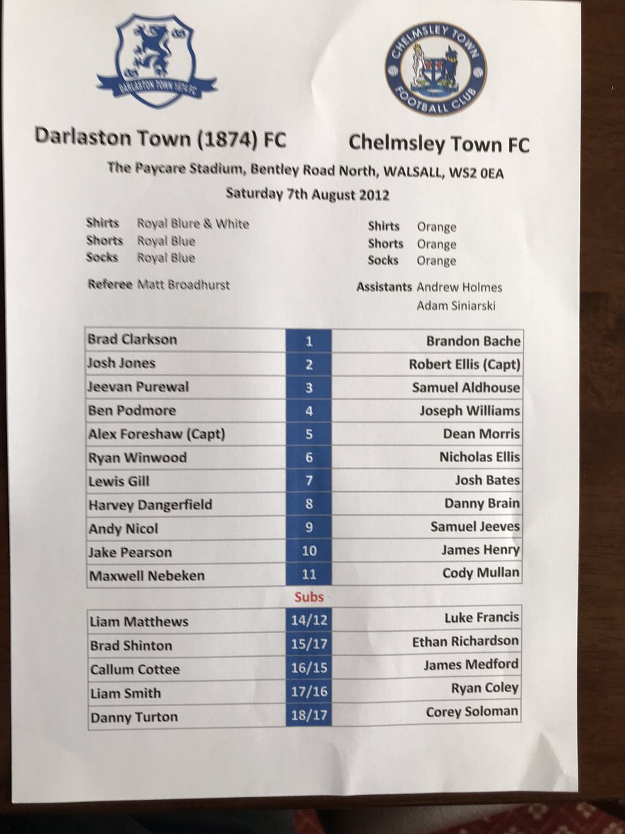 chelmsleytown's tweet photo. Today’s team news is in https://t.co/hYmdslBay6