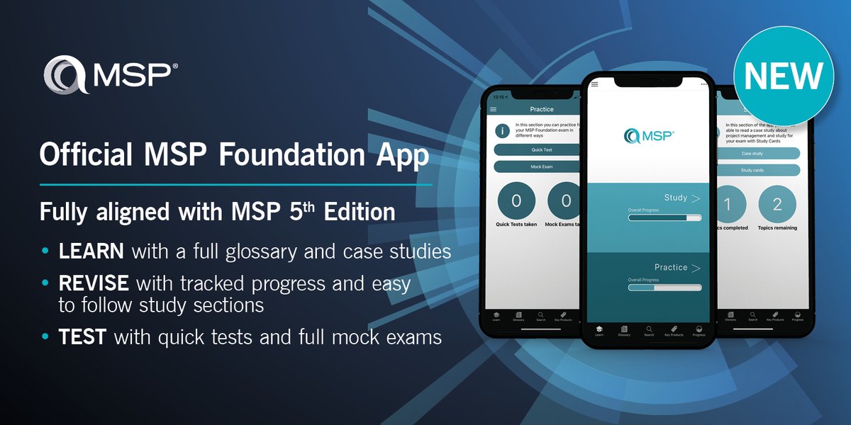 TechPublisher1's tweet photo. 🆕 Discover the brand new Official MSP Foundation App.

- Complete glossary of terms
- Tracked progress and study sections 
- Quick tests and mock exams

📱 Learn more &amp; download:  https://t.co/ydTFV21z7u

#MSP #ManagingSuccessfulProgrammes #AXELOSProPath @AXELOS_GBP https://t.co/FnIHu7ZRyH