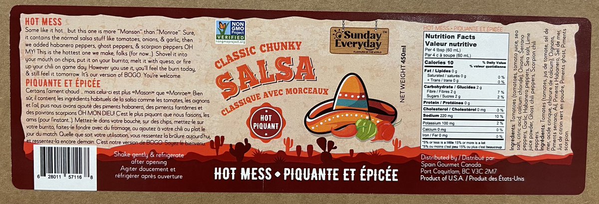 Canada, here we come. #privatelabel #salsatakeover