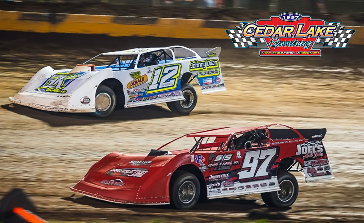 It's Race Day Round 3!

Tonight the World of Outlaws <a href="/MortonBuildings/">Morton Buildings</a> Late Models crown a USA Nationals Champion at <a href="/racecedarlake/">Cedar Lake Speedway</a>.

Hot Laps: 6:30 (Central) *Subject to change
🎟: $40, Kids 6-16 are Half Price
 📺: DIRTVision *PPV Only Event 
📸: Jacy Norgaard Photo