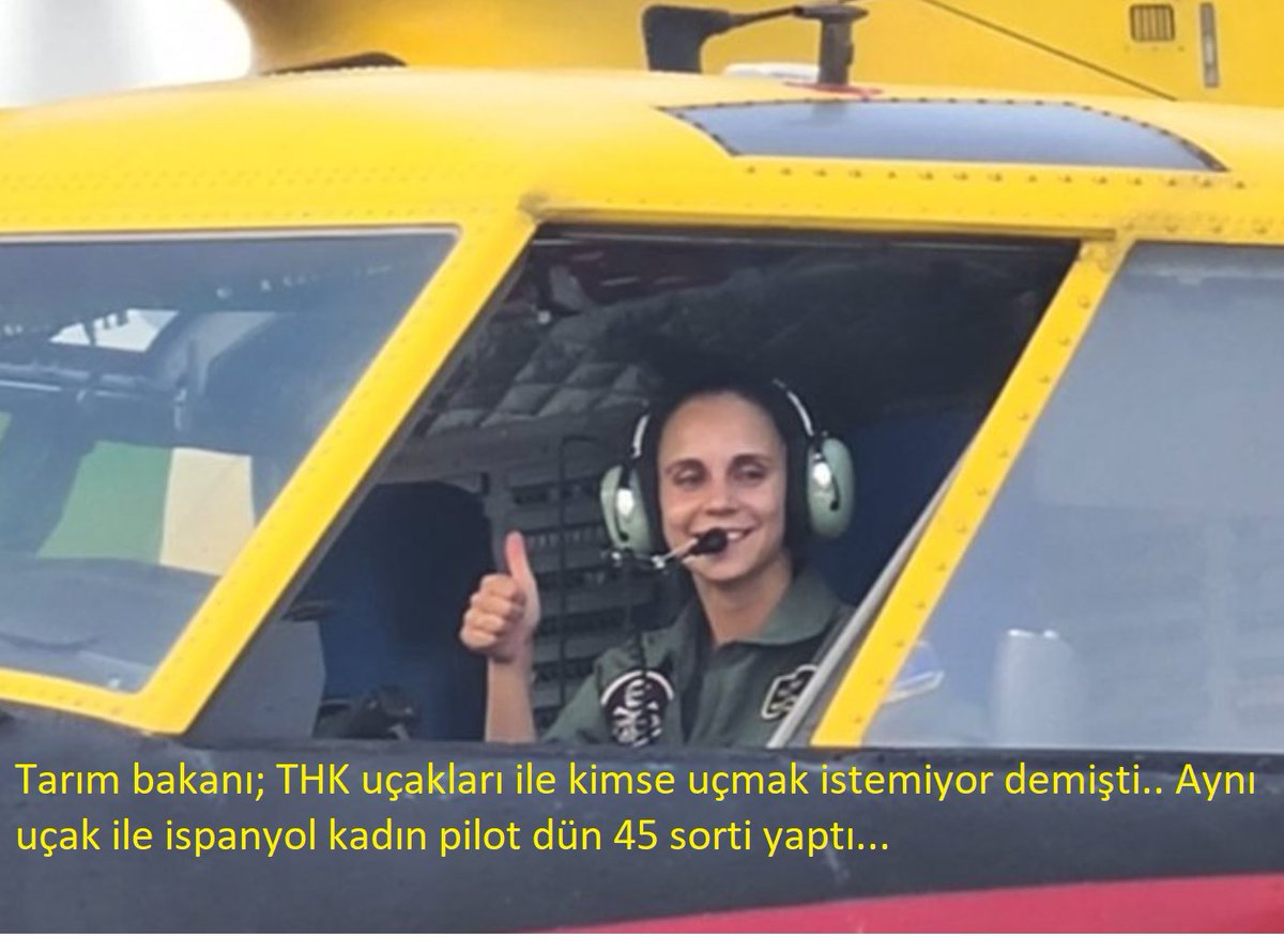 Tarım bakanı; 'THK uçakları ile kimse uçmak istemiyor' demişti.. Aynı tip uçak ile ispanyol kadın pilot dün 45 sorti yaptı... 
#busenazsurmeneli 
Burhan Kuzu 
#TÜRKİYEerdoğandanBÜYÜKTÜR