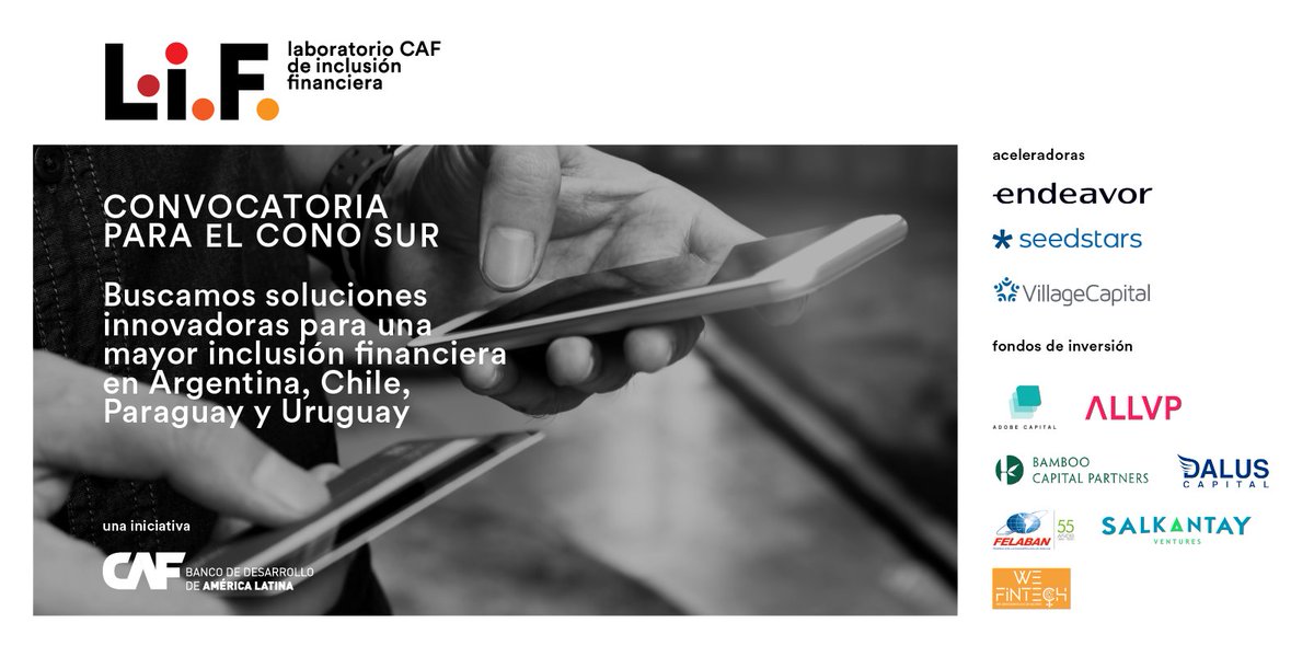 📍📢 #LIFCAF |  Descubre nuestros aliados: 
🚀 Aceleradoras: <a href="/endeavorchile/">Endeavor Chile</a> @seedstars <a href="/villagecapital/">Village Capital</a>
💰 Fondos de inversión:<a href="/allvpcampus/">Recuperada</a> <a href="/NewVenturesMX/">New Ventures</a> <a href="/daluscapital/">Dalus Capital</a> <a href="/bamboocp/">Bamboo Capital Partners</a> <a href="/SalkantayVC/">Salkantay Ventures</a>
🌎 Aliados regionales: @felabanonline <a href="/We_Fintech/">We_Fintech</a> <a href="/UNDPAccLabs/">UNDP Accelerator Labs</a>
 ow.ly/uxMb30rQ9vu