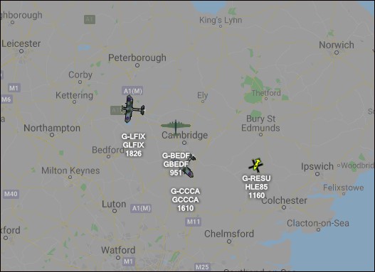 scan_sky's tweet photo. Callsign:#GBEDF
Operator:B-17 Preservation Ltd
Model:#Boeing B-17G Flying Fortress
Model Code:#B17
Callsign:#GLFIX
Operator:Private
Model:#Vickers #Supermarine
Registration:G-LFIX
ICAO:402236
Callsign:#GCCCA
Operator:Historic Flying Ltd
Model Code:SPIT https://t.co/9lrtErdWyQ