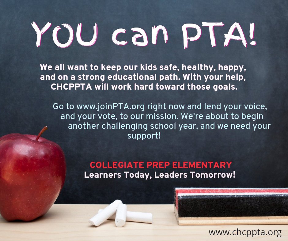 CHCPPTA's tweet photo. We hope you've enjoyed meeting the 2021-2022 CHCPPTA Exec Board, and that it inspires you to get involved. The #1 thing you can do to support PTA is JOIN!
https://t.co/tJFqH63V2Q
@CHISDCP @CHISDFACE1
@txstatepta @NationalPTA #WhyIPTA #YouCanPTA #PTALife https://t.co/7UMktdg8o1