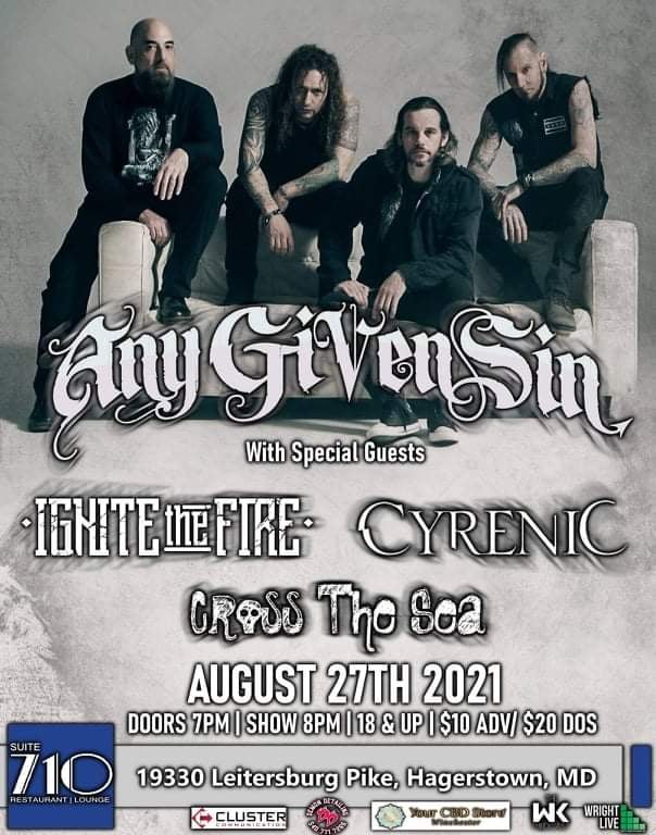 anygivensinband's tweet photo. Friday August 27th 
We will be at @Suite710 in Hagerstown, MD 

Tickets: https://t.co/7aPwamxhf6

#AnyGivenSin #WrightLive #Suite710 #Rock #Metal #Loud #HardRock #LiveMusic #ItsARockShow #LetsDoIt https://t.co/iBEJawK1Lk