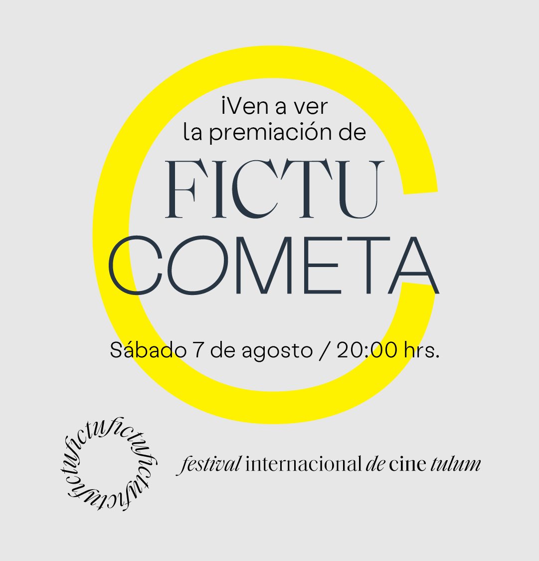 fictumx's tweet photo. ¡Acompáñanos a la premiación de FICTU Cometa el día de hoy a las 8 pm a través de Fb Live!
#Tulum #RivieraMaya #CaribeMexicano #FICTU2021 #FICTUTulum #cine #CineTulum #filmfestival https://t.co/R4RgLHjRkB