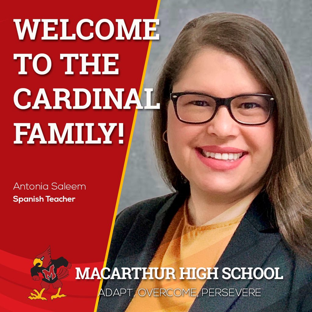 howertonj0sh's tweet photo. Hey, @MacArthurCards LOTE team, we have two great teachers joining our family! Please welcome @AntoniaDBrazil and @AchourOumhani to @IrvingISD. ❤️🖤❤️🖤 https://t.co/I00gcIkHq5