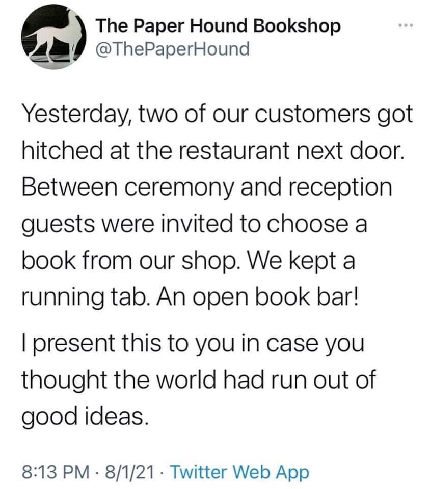BooksWithBiff's tweet photo. What a fun idea! 

@ThePaperHound https://t.co/DYYo3tRHos