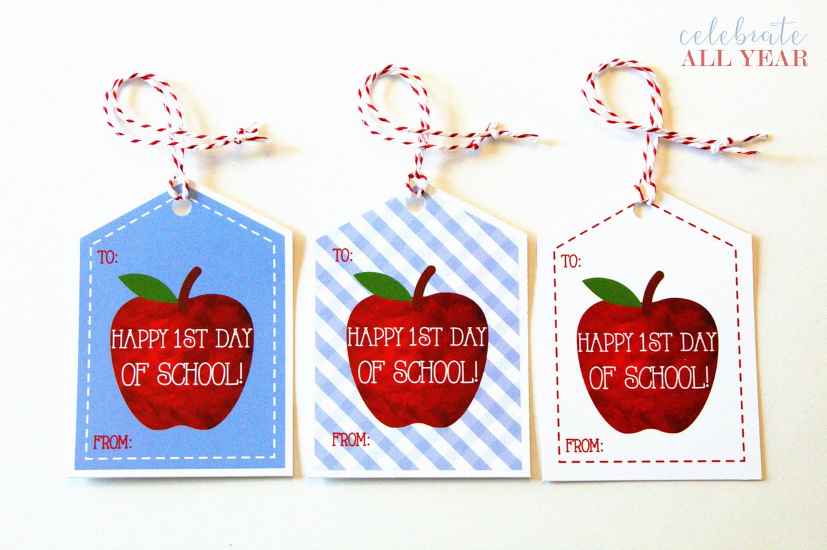 Wish someone you know a Happy 1st Day of School! etsy.me/3lG1vop #appletags #teachergift #studentgift #schoolprintables #firstdayofschool #celebrateallyear