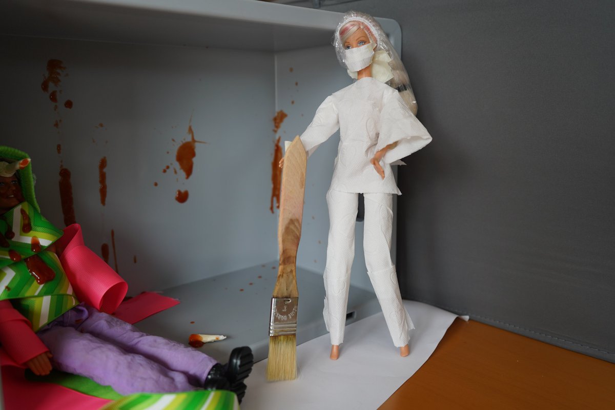 TeamFreeFab's tweet image. #GISH @Mattel  #DirtyJobs4Barbie Cleaning the scene after the death of an imaginary friend is a dirty job, but Barbie is ready to get to work!