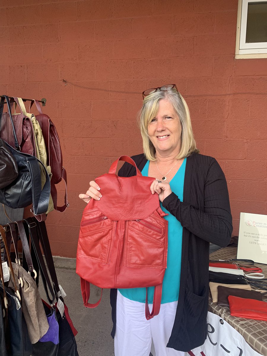 NEW VENDOR ALERT❗️
. 
.
Purse-n-all started when Brenda decided to tackle her first project! She had been working with leather for over 10 years, but up-cycling was new to her. She transformed her daughters old leather jacket into a beautiful new purse full of life!👜