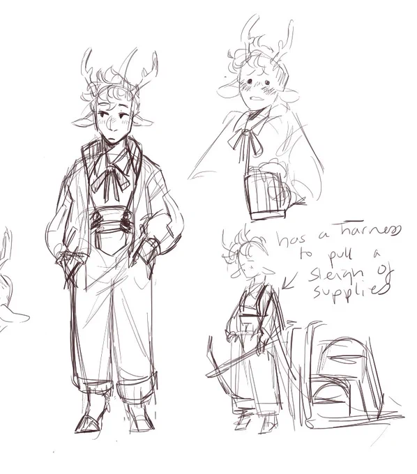 Also some #dsmpsona thoughts and doodles
Lil reindeer guy 