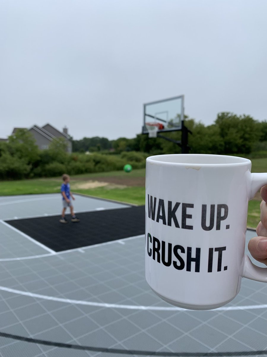 CoachWillRyan's tweet photo. New hoop/court is in and ready to go! Special thanks to ⁦@SportCourtMN⁩ and ⁦@BlakeEhrke⁩ #WakeUpCrushIt 🏀💦 #GreenBayAllDay https://t.co/aWKdr8Bqyw
