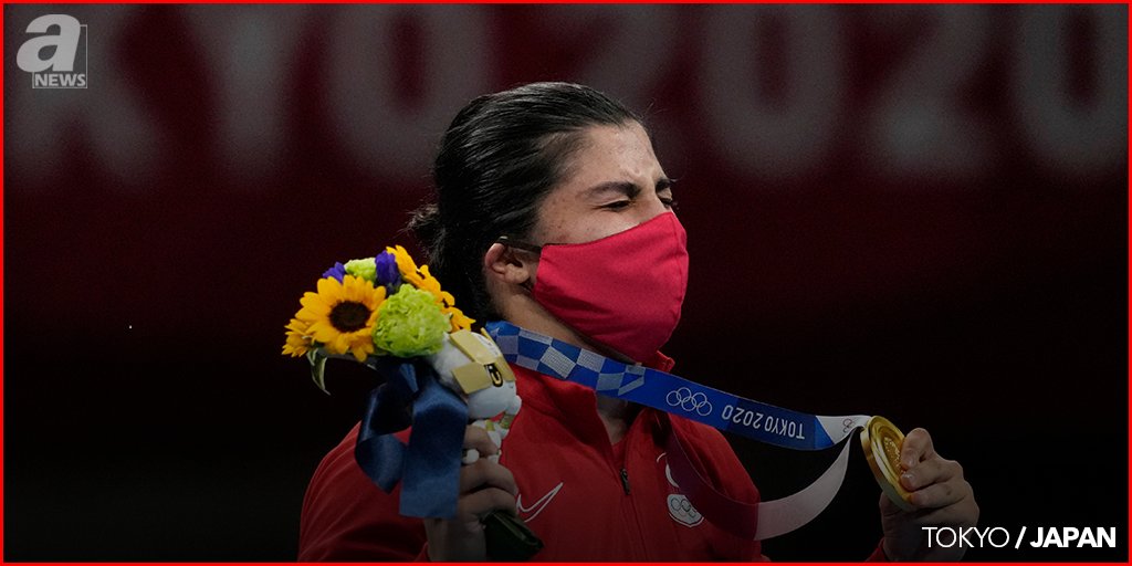 anews's tweet photo. #BusenazSurmeneli has won Turkey's first-ever boxing gold at the #Olympics by defeating China's #GuHong at the #TokyoOlympics on Saturday. #Surmeneli won the final 3:0 with two even scorecards after a bout filled with holding and awkward exchanges.
#busenazsürmeneli #tokyo2020🇯🇵 https://t.co/ZFMGBzQMMa