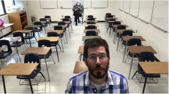 JayWamsted's tweet image. My classroom.

I teach 8th grade &amp;amp; my largest class has 38 students. We need 9 more desks. Eight, if my co-teacher gives up their seat. But where do those desks go?

Even then, the county is less than half vaccinated. Masks are optional. Windows don't open.

How is this a plan?