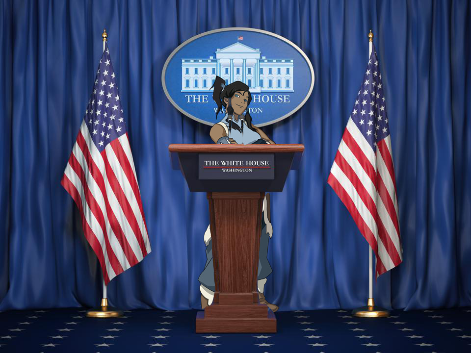 urfavisprez's tweet photo. Korra from The Legend of Korra is President of the United States! https://t.co/qrPCPZFA7r