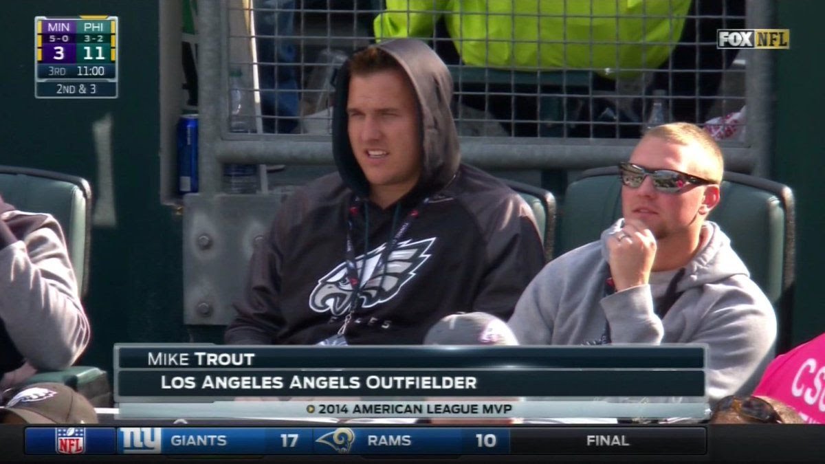 Happy 30th Birthday to Philadelphia Eagles fan Mike Trout. 