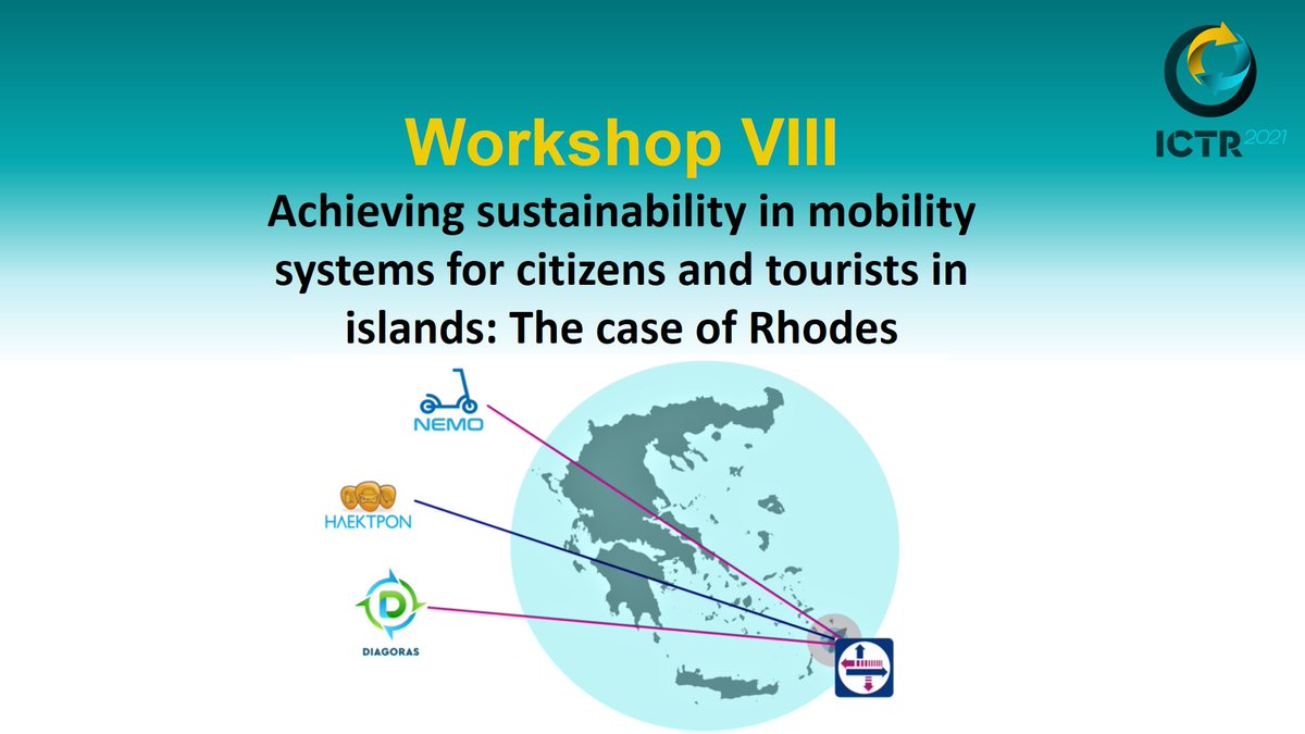 ICTRGreece's tweet photo. H 8η Συνεδρία στο πλαίσιο του ICTR με τίτλο "Achieving sustainability in mobility systems for citizens and tourists in islands: The case of Rhodes" παρουσιάζει τα έργα που έχει αναλάβει και αναπτύσσει το ΙΜΕΤ/ΕΚΕΤΑ στην Ρόδο.
Δείτε το πρόγραμμα εδώ: https://t.co/z2FpFDcMBD https://t.co/J8yGTMVUnU