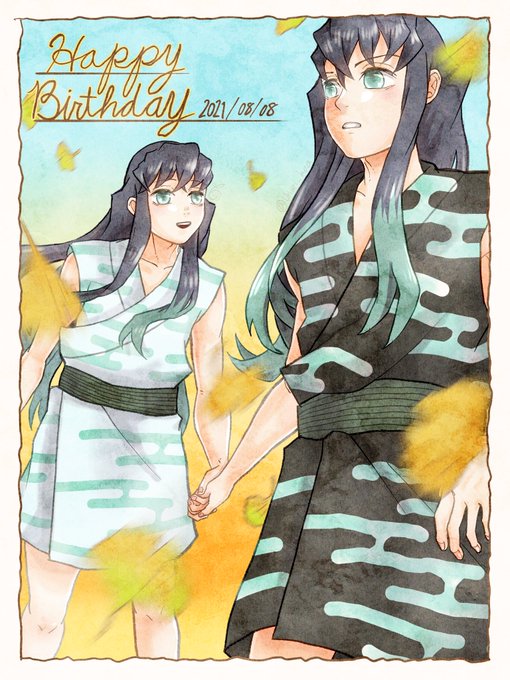 🦕こあ🦖さんがTwitterに投稿した時透無一郎(鬼滅の刃)のイラスト。