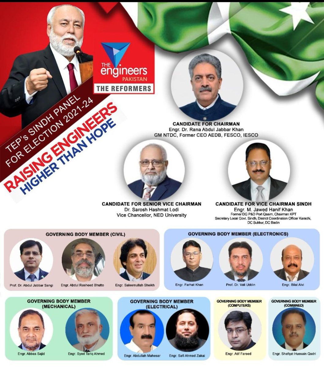 alikhurshidi's tweet photo. Requesting all Engineers to vote and support The Engineers Pakistan (TEP) in PEC Elections

#SUPPORTTEP #CasteYourVote #MakeYourVoiceHeard #PecElection2021 https://t.co/jRs9MMKTla
