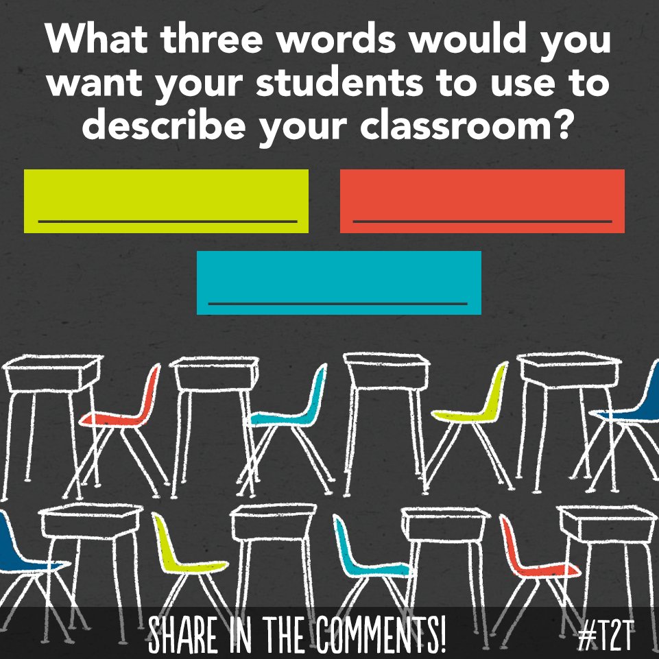 teacher2teacher's tweet photo. How do you hope ALL your Ss feel in your classroom? 

#ChampForKids #KidsDeserveIt https://t.co/ReLMfk9Cyc