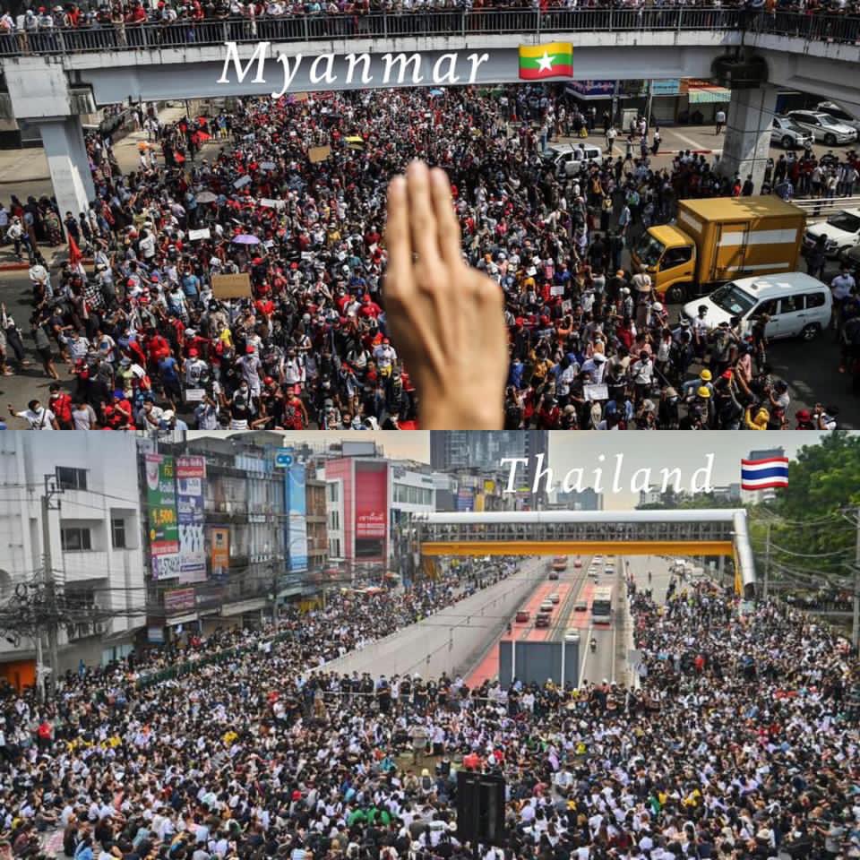 #ม็อบ7สิงหา 
We sympathize with your problems 🇲🇲🤝🇹🇭🚩
We stand with Thailand 🇹🇭
#We_need_democracy |||
#milkteaalliance