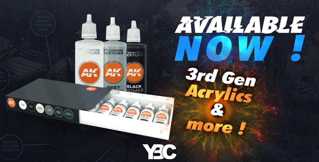 ybc_figurines's tweet photo. On viens de rajouter énormément de produits de chez AK Interactive. Ton art mérite le meilleur !

Acrylique 3ème gen, vernis, diluants, on as tous ce dont tu auras besoin pour exploiter ton plein potentiel !
DISPONIBLE MAINTENANT dans la boutique !

>> https://t.co/GIjkWR4jKz << https://t.co/OFDl54bCwe