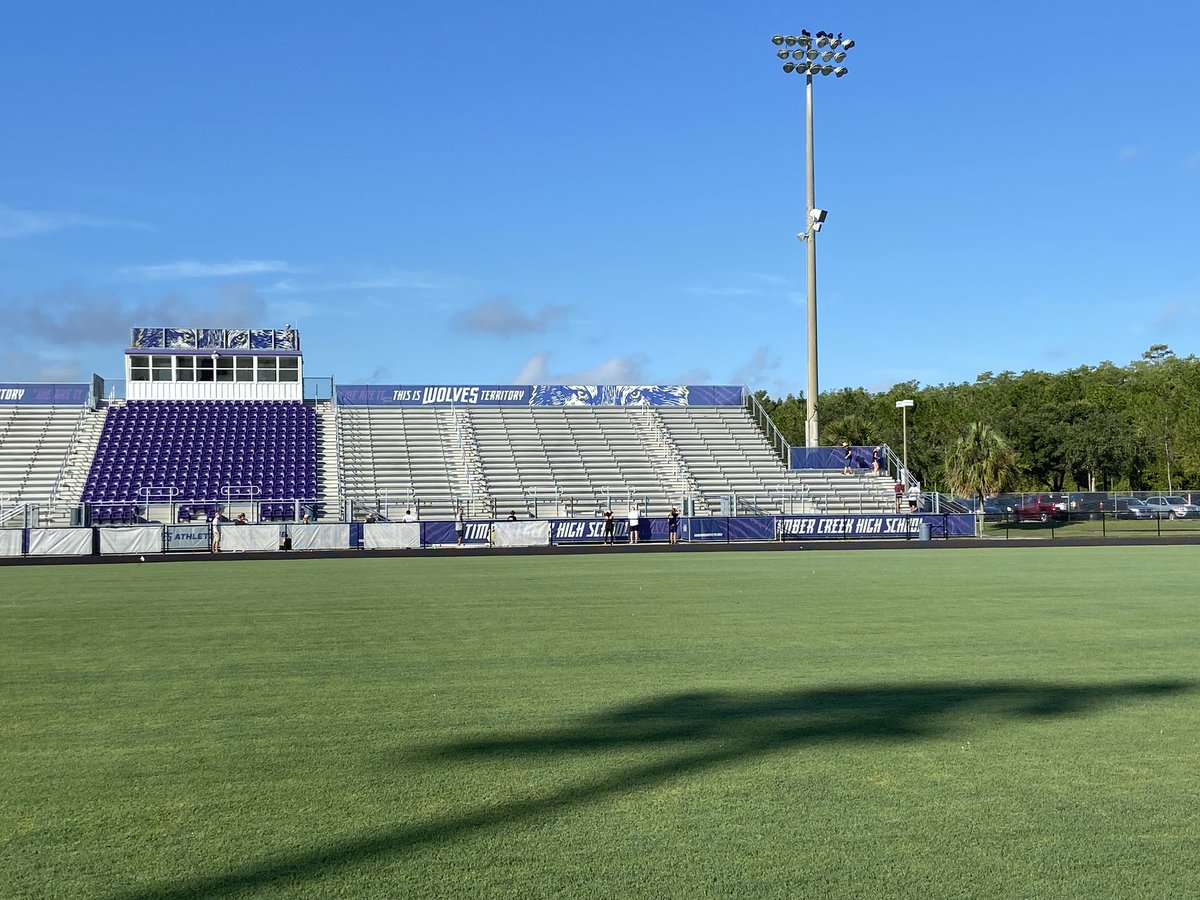 TCHSFB's tweet photo. Wolves Territory📍😈🐺🏈

Shoutout to the Timber Creek Booster club for getting the stadium ready for football the season this morning #WeAreTC #BackThePack https://t.co/pklhhYwcBD