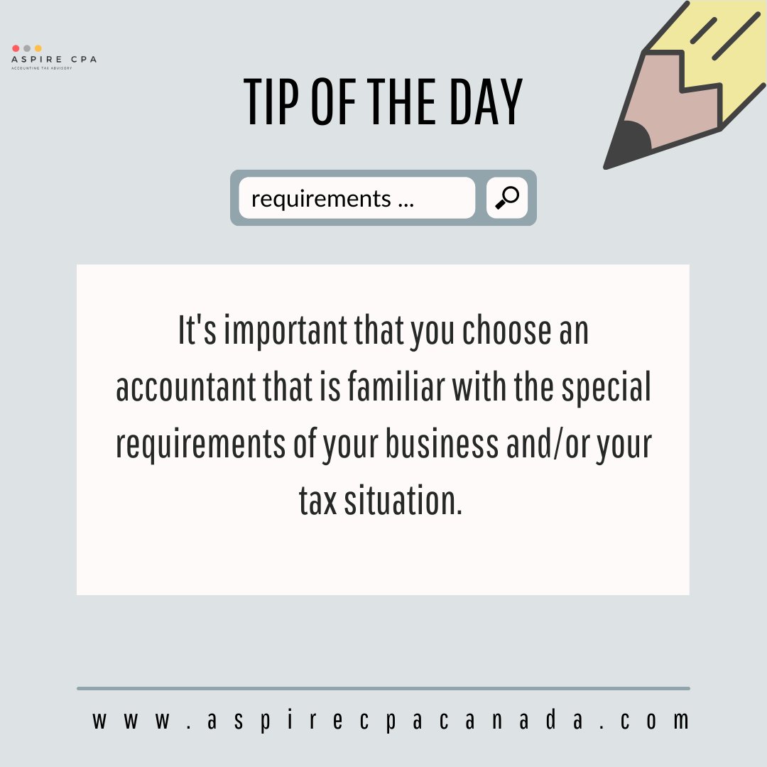 Tip of the Day
l8r.it/X25z 

#accountant  #accounting  #bookkeeper #torontobookkeeper #virtualbookkeeper #smallbusiness #business #finance #taxes #accounting #payroll #entrepreneur #businessowner