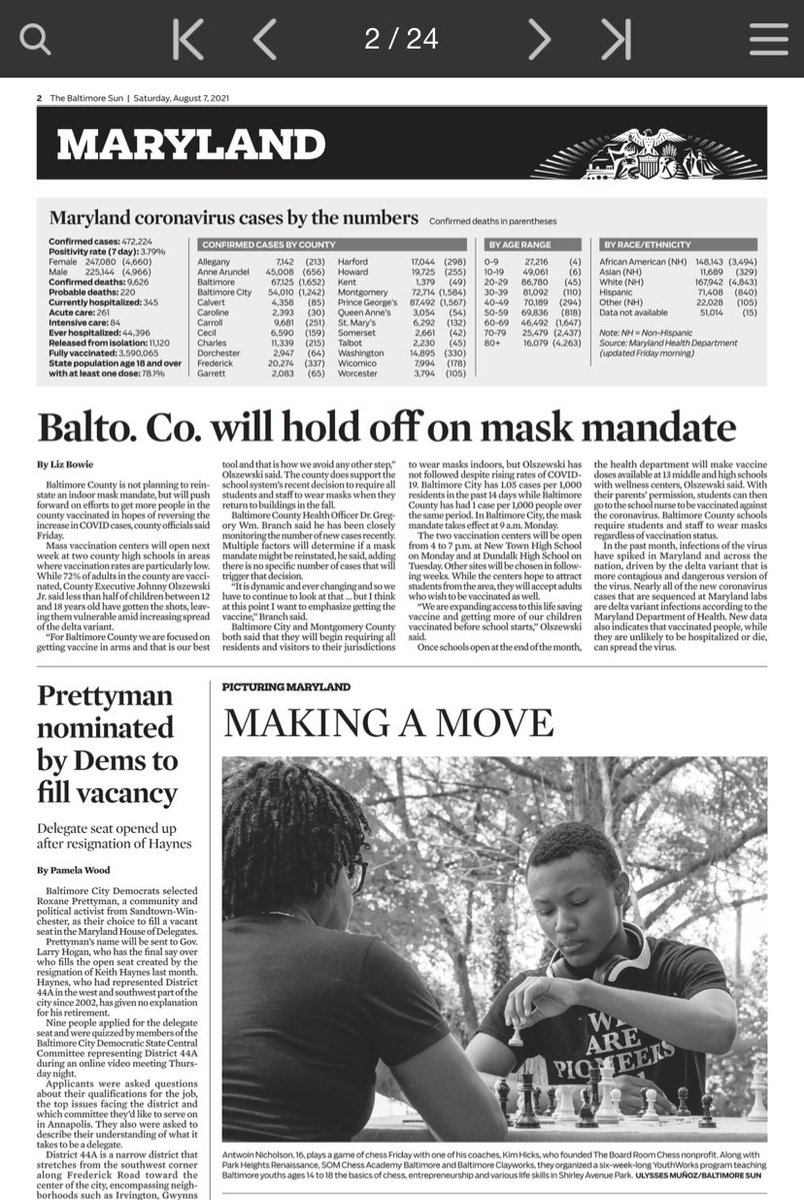 y00lz's tweet photo. Antwoin Nicholson, 16, plays chess in Shirley Ave. Park w/ his coach Kim Hicks Friday.

Collaborating w/ Park Heights Renaissance &amp; other groups, The Board Room Chess founder Hicks held a 6-wk program to teach Baltimore teens the basics of chess, life skills &amp; entrepreneurship. https://t.co/VcpxCzM76M