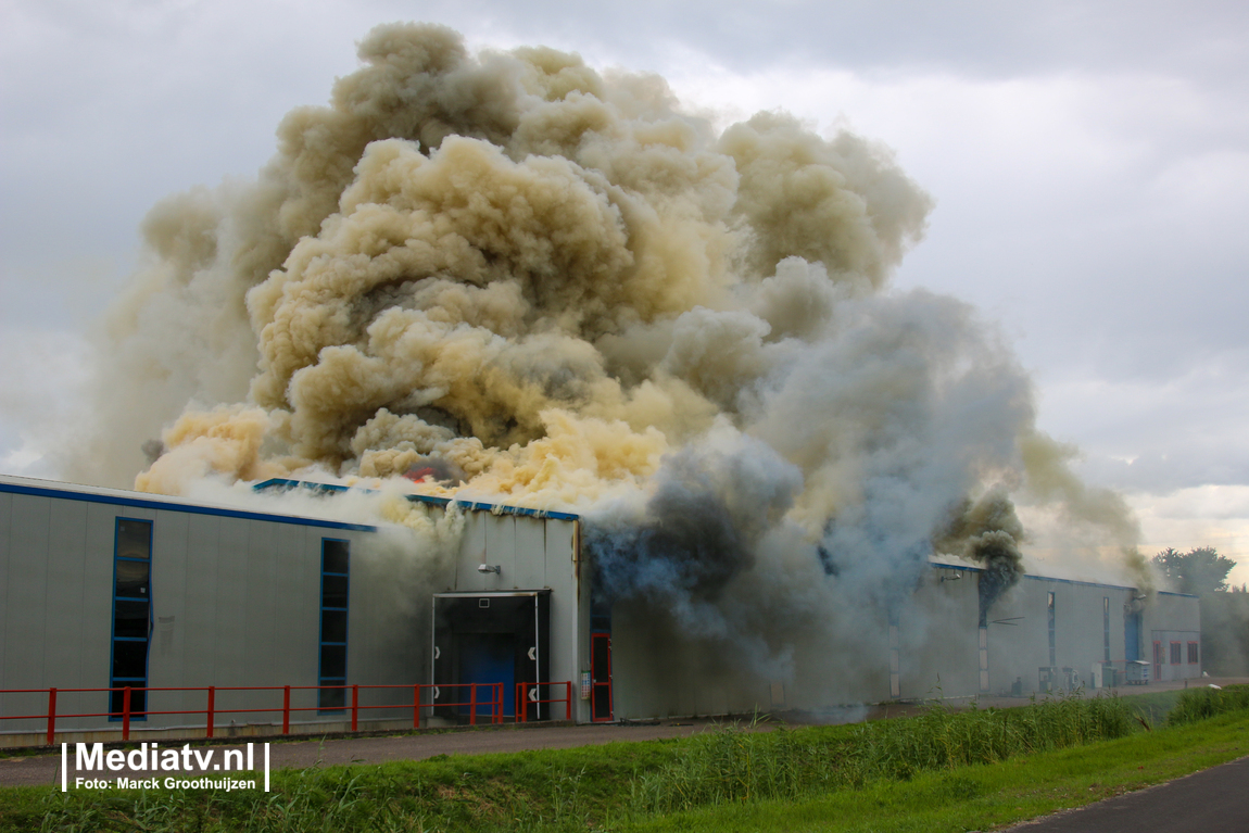 Melding grote brand Tuindersweg Vierpolders