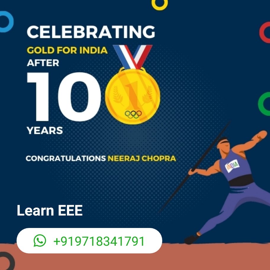 Joshi_LearnEEE's tweet photo. Celebrating GOLD for India after 10 Years❤️
Congratulations @Neeraj_chopra1
#learneee #Olympicsindia #OlympicGames https://t.co/zrOdLqtKMy