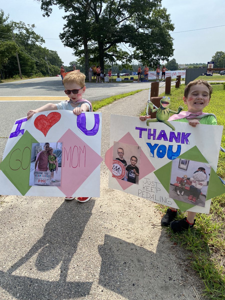 PMC Pedal Partner posters line the roads as riders head into the Lakeville waterstop. They remind us why we ride, volunteer and donate.  

The PMC Pedal Partner program is brought to you by <a href="/followMFS/">MFS</a>. #PMC2021
