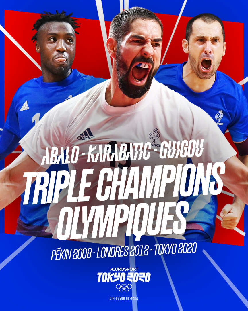 Eurosport_FR's tweet photo. 🇫🇷🏅 Vous êtes des 𝐿𝐸́𝐺𝐸𝑁𝐷𝐸𝑆 ! 

👏@NKARABATIC, @lucabalo, Michaël Guigou 

#Tokyo2020 #JeuxOlympiques https://t.co/Iyd08ph6UW